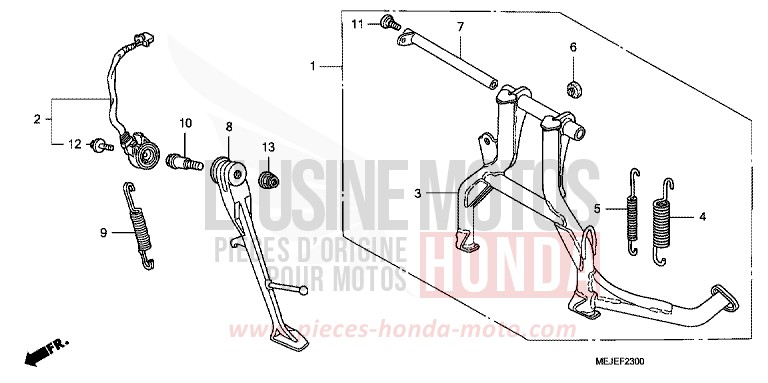 STAENDER von CB1300 Super Bold'or ABS PEARL FADELESS WHITE (NH341KF) von 2007